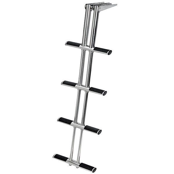 SeaTec, Teleskopisk badstege, rostfritt stål, 4 steg, bredd 350 mm, Ø 19/25/32/48 mm