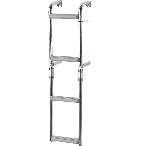 Nuova Rade, Badstege, 4 steg (2+2), Rostfritt stål AISI 316, Justerbar fot