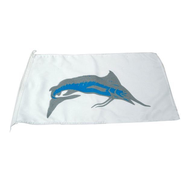 1852, Humoristisk flagga med fisk, 30x45 cm