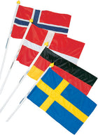 Facadeflagsæt fra Adela med dansk flag, 70 cm, monteret på stang