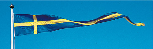 Adela, Svenska korsets vimpel, 200 cm x 50 cm