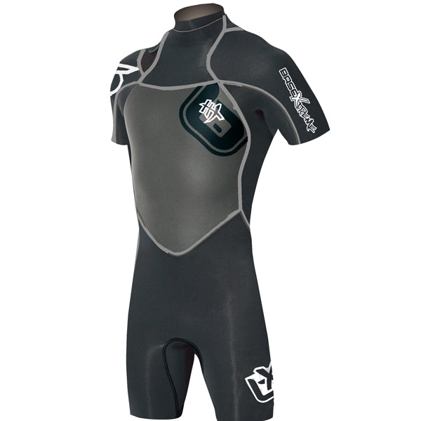 Base, Kort våtdräkt för män, 2 mm, Svart, Storlek M