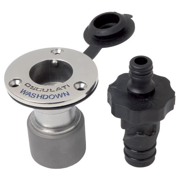 SeaTec, snabbkoppling för spolning av däck, AISI 316, ½" invändig gänga, H82 mm, Ø65 mm