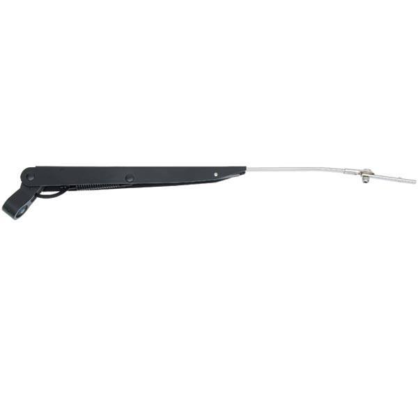 TMC, Justerbar torkararm med vinklad ände, 285-380 mm, axel Ø: 13,7 mm, rostfritt stål, svart