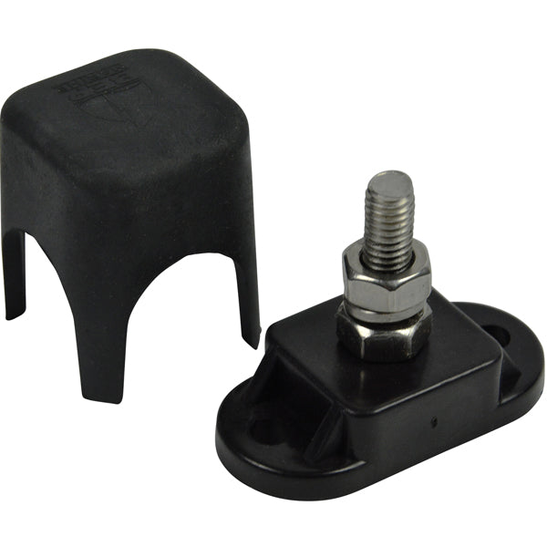 BEP, Enkel elektrisk koppling med lock 6 mm, svart