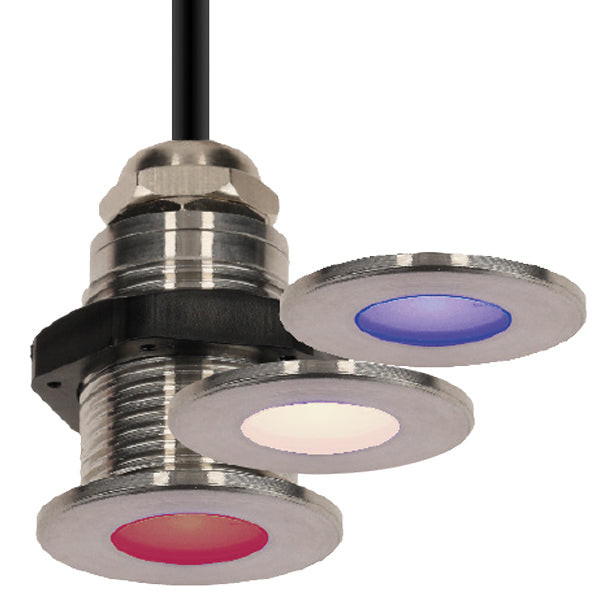 Nautecled, CL03 Uppvaktningsljus, Tricolour, 12V, IP67, 0,6W, rostfritt stål 316