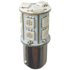 1852 LED lantern pære BAY15D set forfra med rødt lys