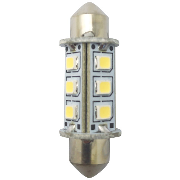 1852, LED-lampor, 37mm, 10-36Vdc, 6000K, 120 Lumen, 2-pack