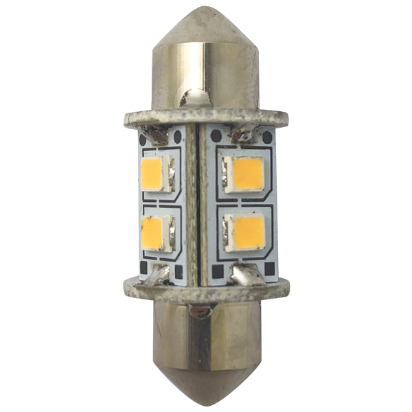 1852, LED-pinollampa 31mm, 10-36V DC, 2 st, 0,8 W, 2700K, 70 Lumen