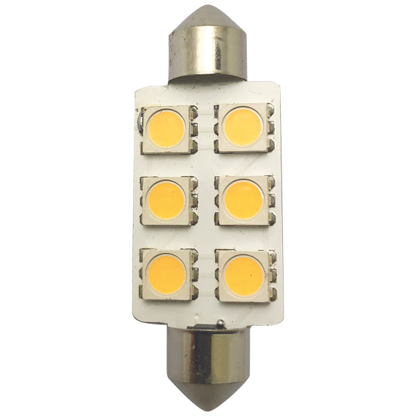 1852, LED Pinol-lampor, 42 mm, 10-36 Vdc, 2 st, 1,2 W, 2700K, 80 Lumen