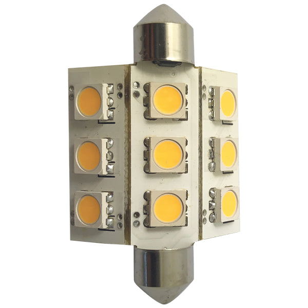 1852, LED Pinol-lampor, 42mm, 10-36Vdc, 2W, 2700K, 2 st, 120 Lumen