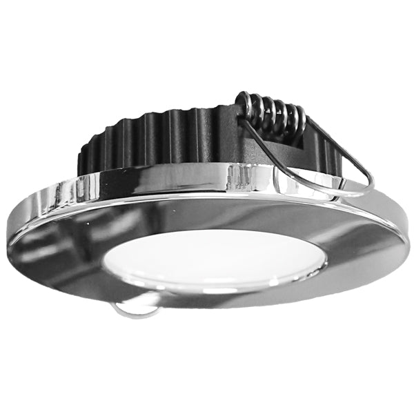 Casolux, Rikke Dimbar Spotlight, Krom Plast, 10-32V, IP65, 70 Lumen, 3000K