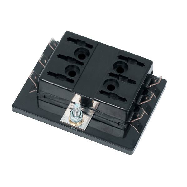 SeaTec, Säkringshållare för 6 st blad-säkringar, Max 25 Amp