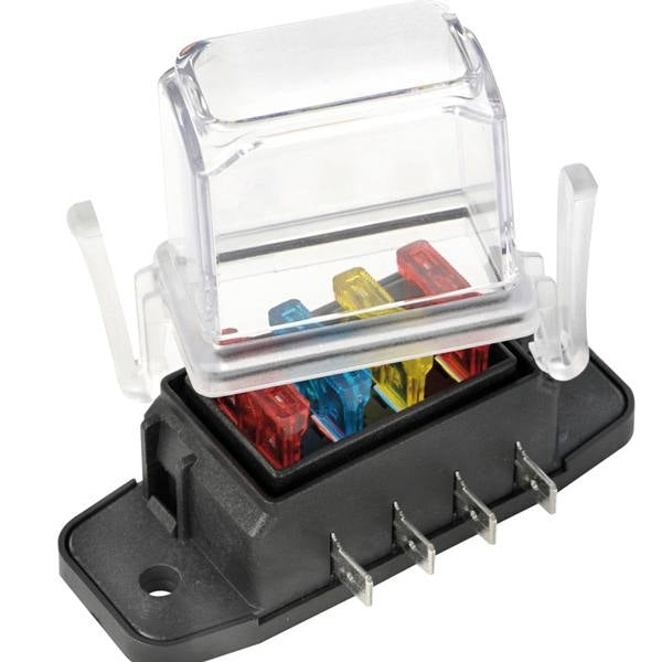 SeaTec, Vattentät säkringshållare för 10-bladiga säkringar, inklusive 10 säkringar, svart