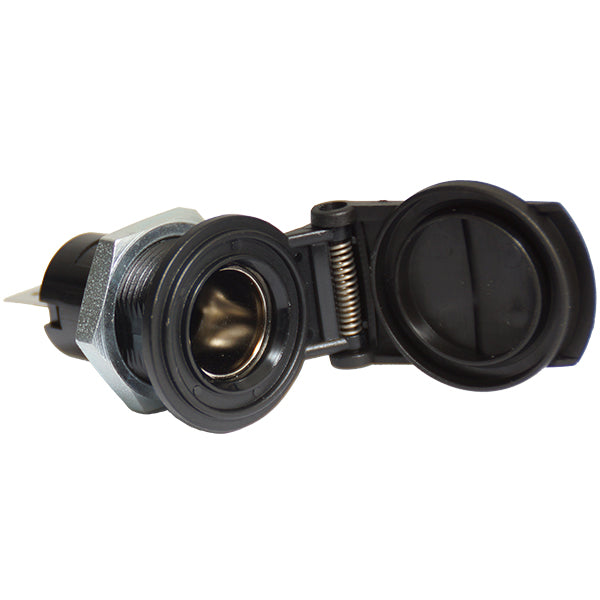 Pro Car, infällt uttag Small med skyddslock, 12/24V, 16A, DIN EN ISO 4165, Ø 18 mm