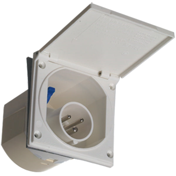 SeaTec, CEE 220V landstik indbygning, stænktæt, 230V, 105x85x105mm