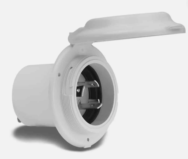 Marinco, Landströmsanslutning Rund, 16 Amp, IP56, 230 V, Vattentät med Easy Lock System