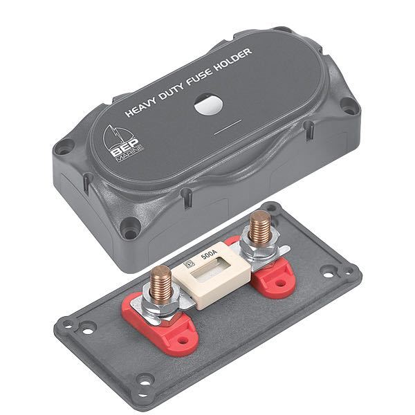 BEP, kraftig säkringshållare 1 pol, 50-500 ampere, max 32 V, gnistsäker med lås