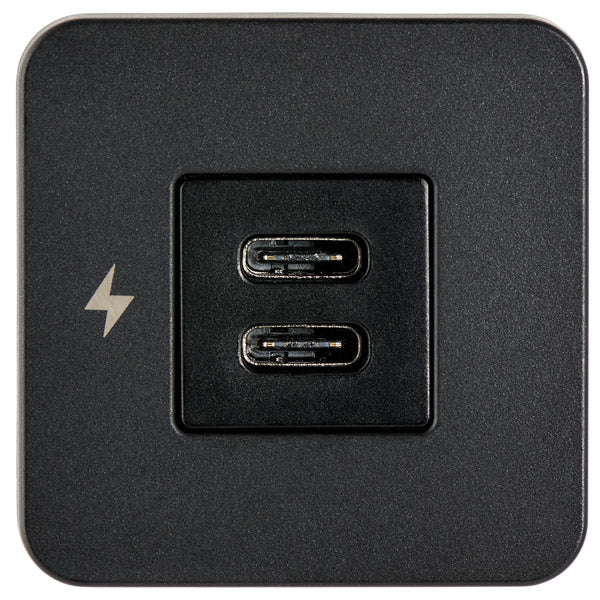 ScanStrut, Tile innbyggnadskontakt USB-C & USB-C svart