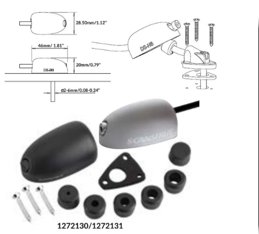 ScanStrut, Kabelförskruvning horisontell IP68 grå, 2-6mm