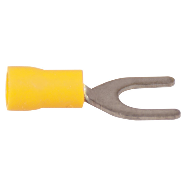 SeaTec, Gaffelkabelsko gul, Ø 4,3 mm, 100 st, Lämplig för 4,0 - 6,0 mm²