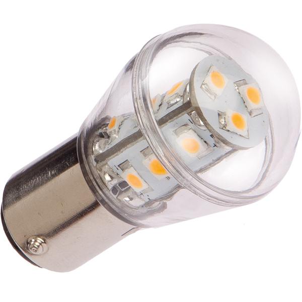 Nautecled, Bajonett LED-lampa BA15D, 1,6 W, 2700K, 135 lumen, 10-35 V