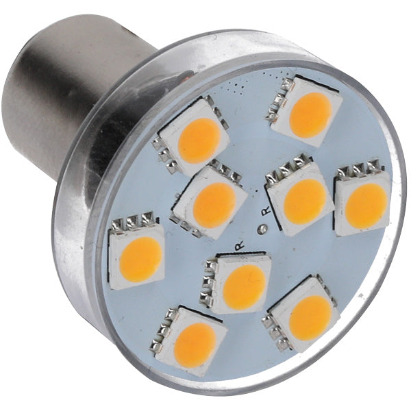 Nautecled, Bajonett LED-lampa BA15S, Röd/vit, 10-35V DC, 2700K, 80 lumen