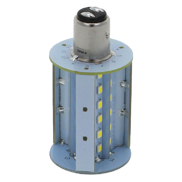 Nautecled, Hella Lantern LED-lampa, BAY15D, 3,9 W, 6000 K, Röd/Grön, 360 Lumen, 10-35 V, 70 mm, Ø 35 mm