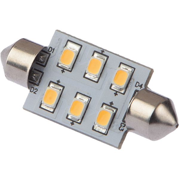 Nautecled, Pinol-glödlampa 37mm, 1,2W, 2700K, dimbar, 80 Lumen