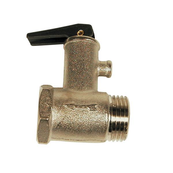 Quick, Säkerhetsventil 1/2", 6 bar, För varmvattenberedare