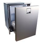 Isotherm køleskuffe set forfra med inox Clean Touch overflade