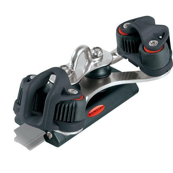 Ronstan, Fodervagn med dubbelblock & såspår, 22 mm X-skena, 880 kg, RC12221