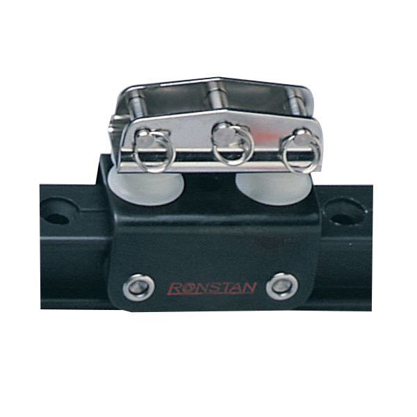 Ronstan, stor kundvagn med 32 mm styrblock, 650 kg arbetsbelastning, svart anodiserat aluminium