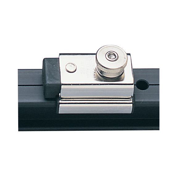 Ronstan, Justerbart stopp för 32 mm I-skena, Svart anodiserad aluminium, För båtar upp till 40 fot.