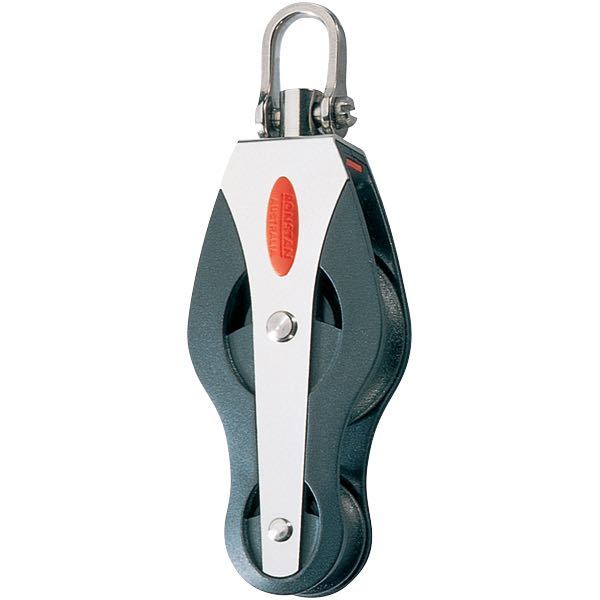 Ronstan, Violinblock med svivel, Serie 40, 350 kg belastning, 1000 kg brotthållfasthet, 8 mm max repdiameter