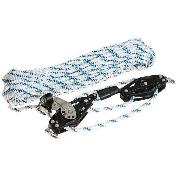 Rutgerson, Skosystem 4:1, 50 mm block, Ø 8 mm, 20 m splicad Liros Hercules-lina