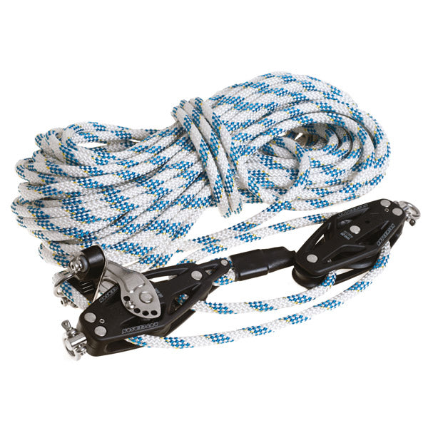Rutgerson, 4:1 skyttesystem med 60 mm block och 25 m Liros Hercules-rep Ø 10 mm