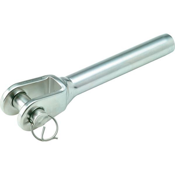 Blue Wave, gaffelanslutning 6mm, rostfritt stål, för ståltråd 3mm