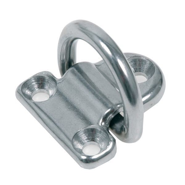 SeaTec, Pad-Eye RF 65x75mm, 3000kg, AISI 316, Trehålsmontering, Anti-vibrationspackning