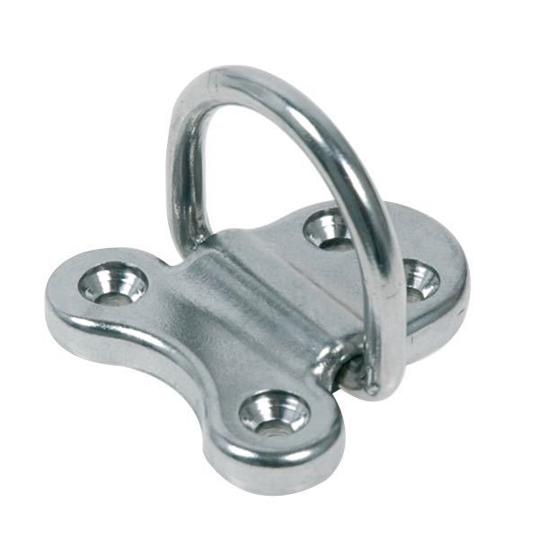 SeaTec, Pad-Eye AISI 316, 51x60mm, 2600kg, med gummipackning