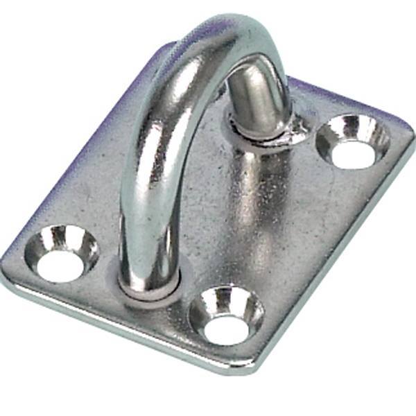 SeaTec, monteringsplatta med öga RF, 6 mm, AISI 304