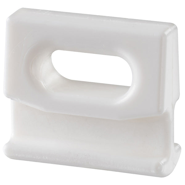 SeaTec, Segelsläde med spår 10 mm, vit nylon, 25 mm x 25 mm x 10 mm x 3 mm