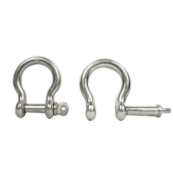 1852, Lyraschackel med fängslande stift, 6mm, AISI 316, 1500 kg