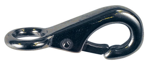 1852, Karbinhake med fast ögla, AISI 316, 82 mm, ögla 19 mm