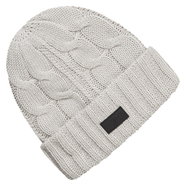 Gill, Kabelstickad mössa HT56, Ljusgrå, 50-64 cm, 70% polypropylen / 30% akryl
