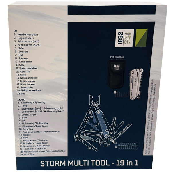 1852 storm multi kniv/værktøj med bælte taske