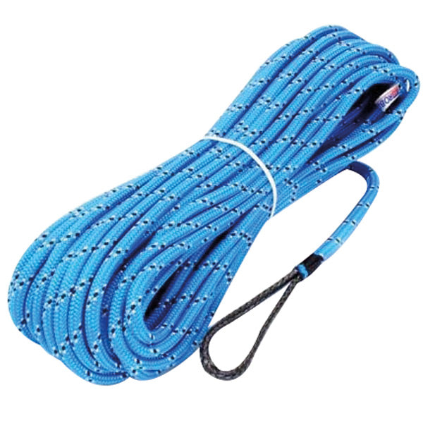 Robline, Fallskydd med öga, Blå, Ø8mm, 30m, Dyneema SK38