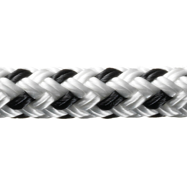 Robline, Rio Förtöjningslina 10mm vit/svart 1m