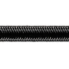 Robline elastik snor 8mm sort, præsenteret i hele sin længde på 1 meter.