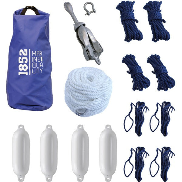 1852, Förtöjningssats liten modell med vattentät väska, 30 liter